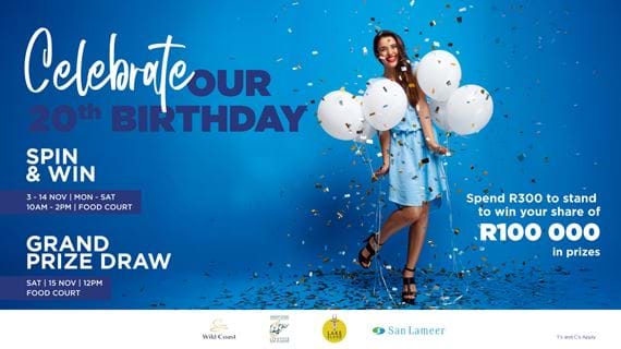 20th Birthday Spin the Wheel competition